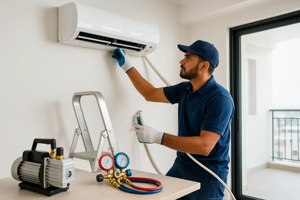 نقل عفش مع فك تكييف/تركيب: تنسيق الخدمات